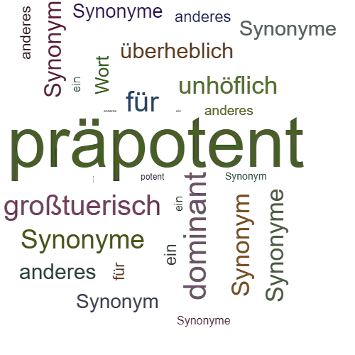 Ein anderes Wort für präpotent - Synonym präpotent