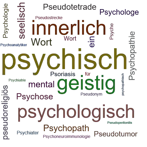 Ein anderes Wort für psychisch - Synonym psychisch