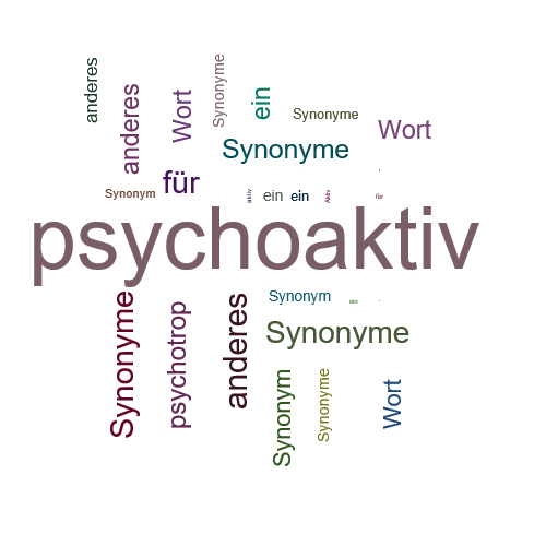 Ein anderes Wort für psychoaktiv - Synonym psychoaktiv