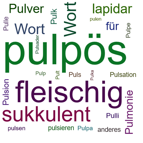 Ein anderes Wort für pulpös - Synonym pulpös