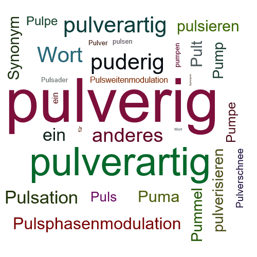 Ein anderes Wort für pulverig - Synonym pulverig