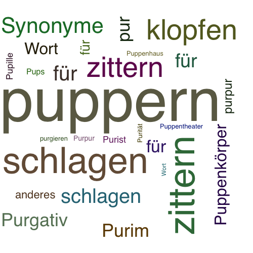 Ein anderes Wort für puppern - Synonym puppern