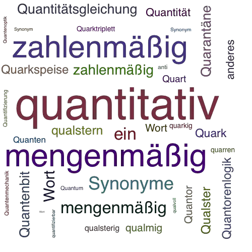 Ein anderes Wort für quantitativ - Synonym quantitativ