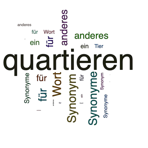 Ein anderes Wort für quartieren - Synonym quartieren