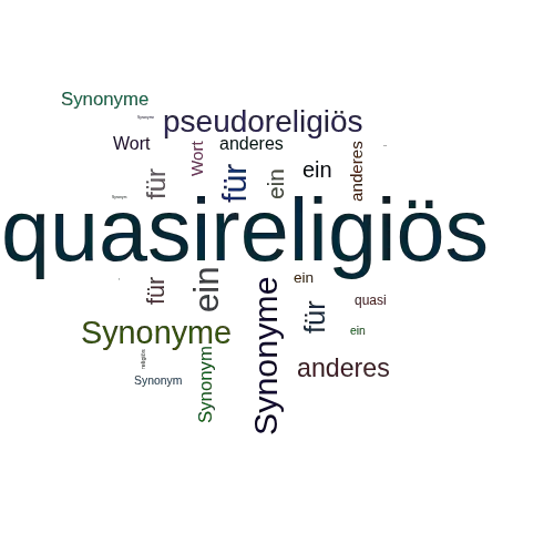Ein anderes Wort für quasireligiös - Synonym quasireligiös