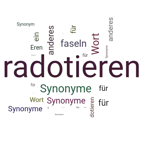 Ein anderes Wort für radotieren - Synonym radotieren