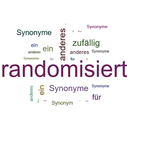 Ein anderes Wort für randomisiert - Synonym randomisiert