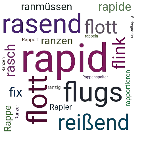Ein anderes Wort für rapid - Synonym rapid