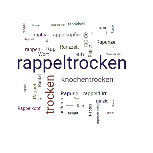 Ein anderes Wort für rappeltrocken - Synonym rappeltrocken