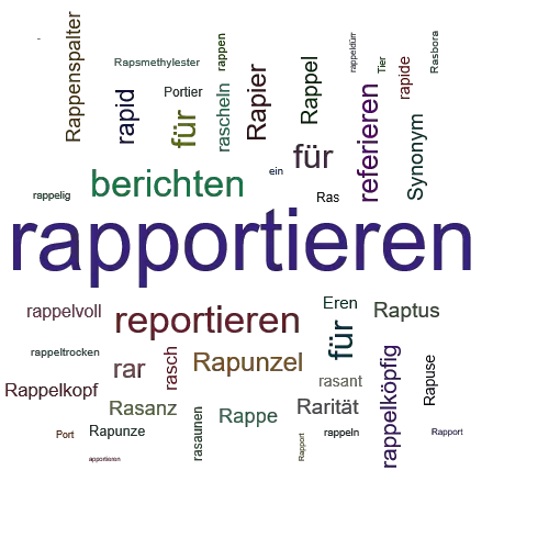 Ein anderes Wort für rapportieren - Synonym rapportieren