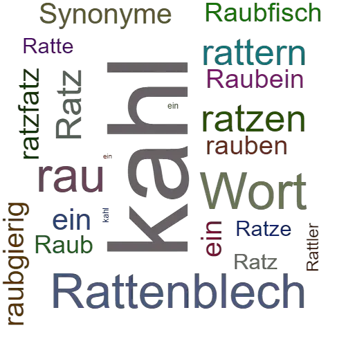 Ein anderes Wort für ratzekahl - Synonym ratzekahl