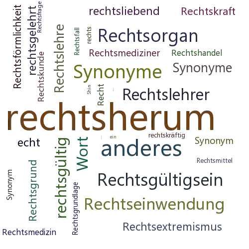 Ein anderes Wort für rechtshin - Synonym rechtshin