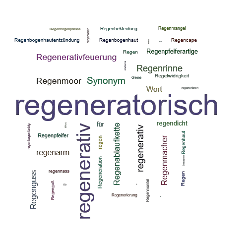 Ein anderes Wort für regeneratorisch - Synonym regeneratorisch
