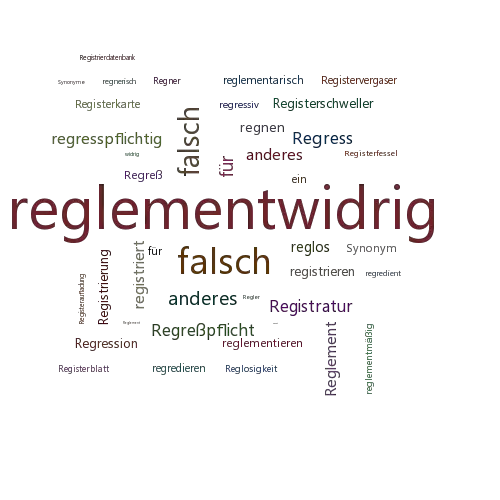 Ein anderes Wort für reglementwidrig - Synonym reglementwidrig
