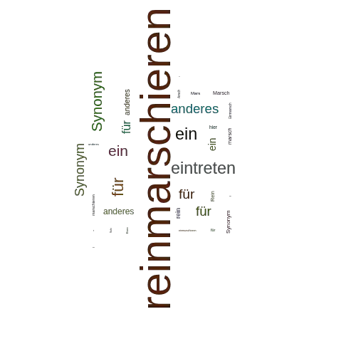 Ein anderes Wort für reinmarschieren - Synonym reinmarschieren