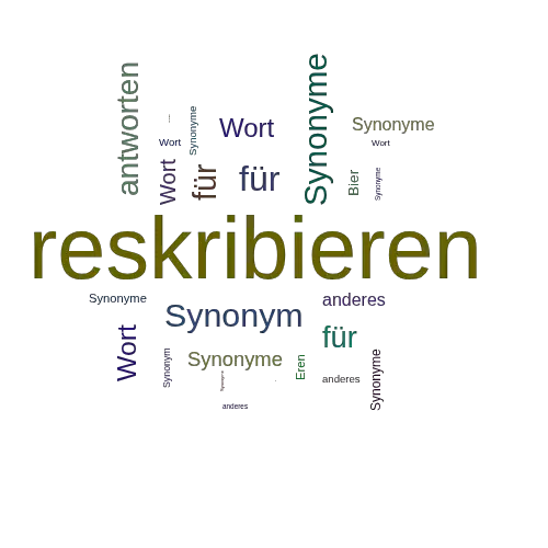 Ein anderes Wort für reskribieren - Synonym reskribieren