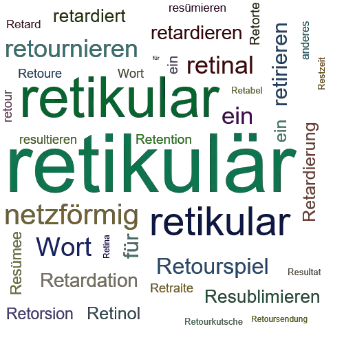 Ein anderes Wort für retikulär - Synonym retikulär