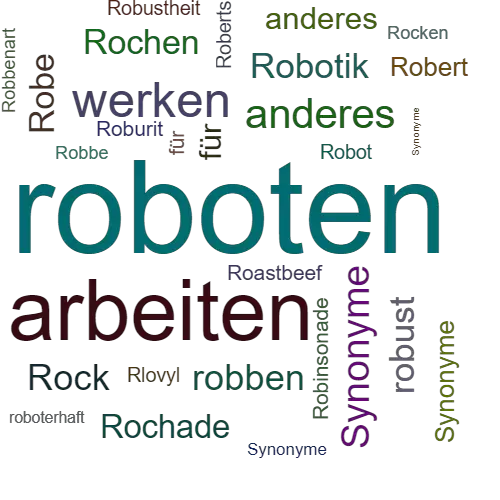Ein anderes Wort für roboten - Synonym roboten