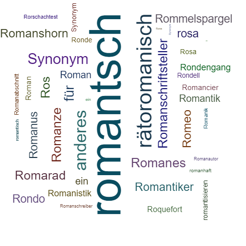 Ein anderes Wort für romantsch - Synonym romantsch