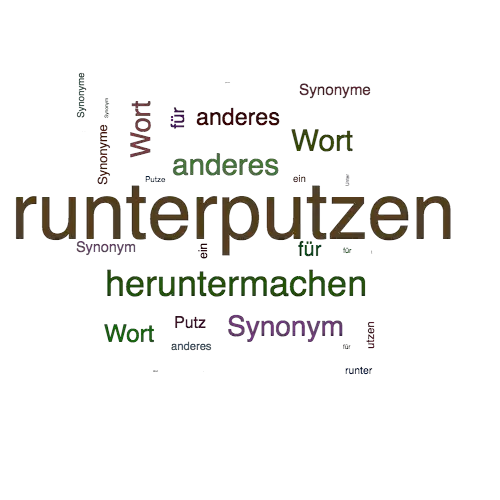 Ein anderes Wort für runterputzen - Synonym runterputzen