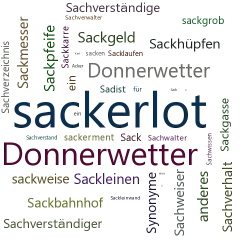 Ein anderes Wort für sackerlot - Synonym sackerlot