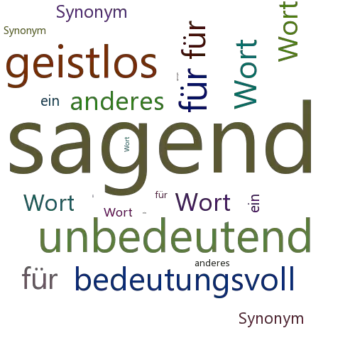 Ein anderes Wort für sagend - Synonym sagend