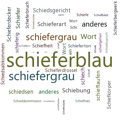 Ein anderes Wort für schieferblau - Synonym schieferblau