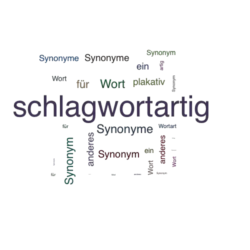 Ein anderes Wort für schlagwortartig - Synonym schlagwortartig