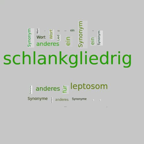 Ein anderes Wort für schlankgliedrig - Synonym schlankgliedrig