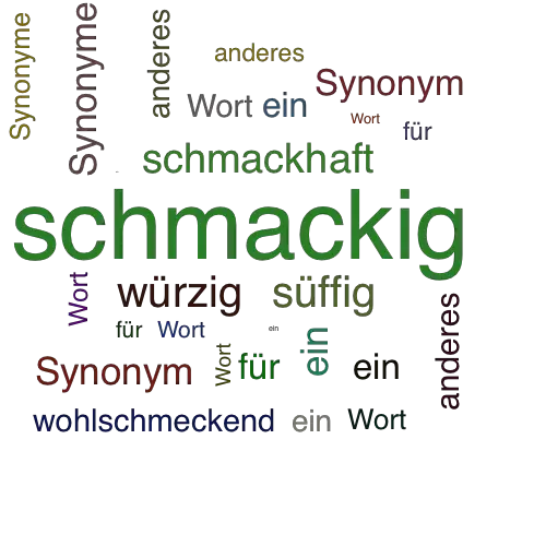 Ein anderes Wort für schmackig - Synonym schmackig