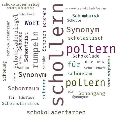 Ein anderes Wort für schollern - Synonym schollern