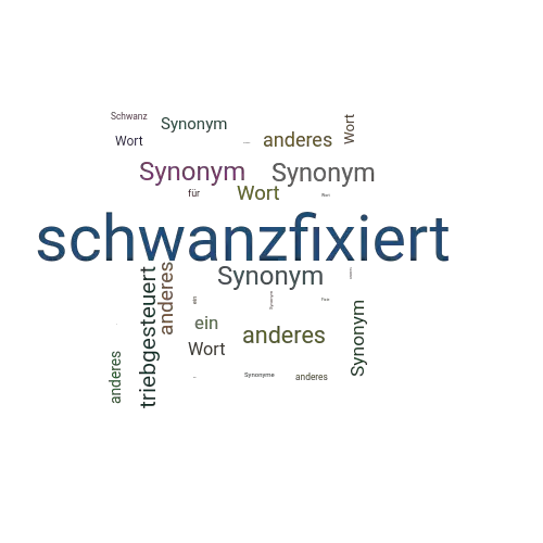 Ein anderes Wort für schwanzfixiert - Synonym schwanzfixiert