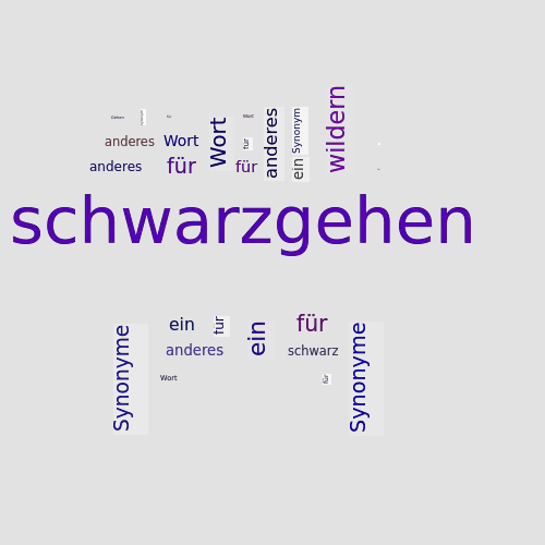Ein anderes Wort für schwarzgehen - Synonym schwarzgehen