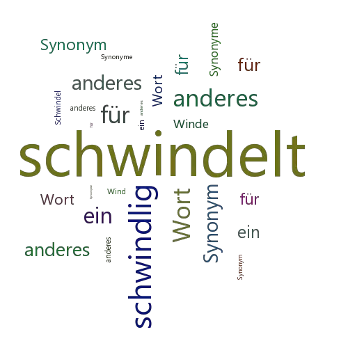 Ein anderes Wort für schwindelt - Synonym schwindelt