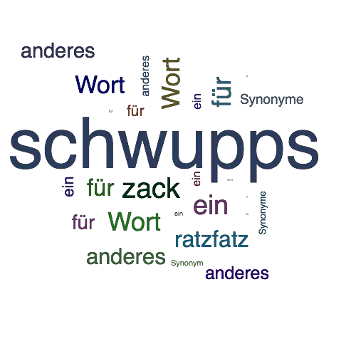 Ein anderes Wort für schwupps - Synonym schwupps