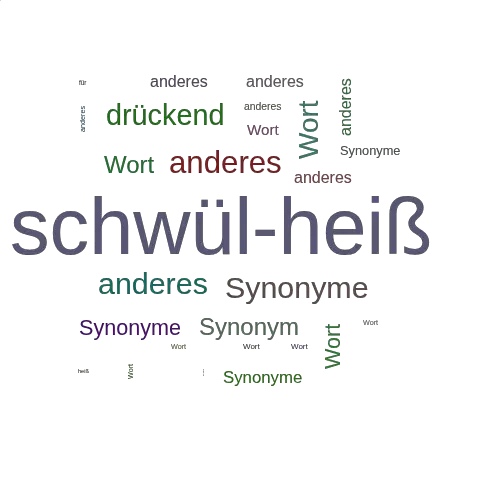 Ein anderes Wort für schwül-heiß - Synonym schwül-heiß