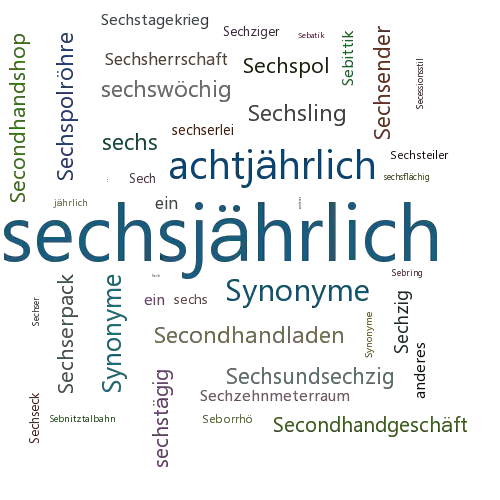 Ein anderes Wort für sechsjährlich - Synonym sechsjährlich