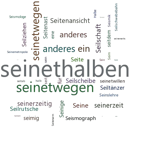 Ein anderes Wort für seinethalben - Synonym seinethalben