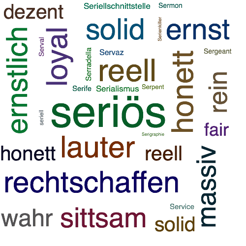 Seriös synonym