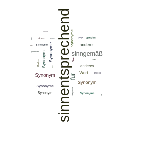 Ein anderes Wort für sinnentsprechend - Synonym sinnentsprechend