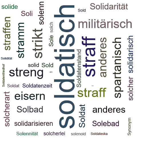 Ein anderes Wort für soldatisch - Synonym soldatisch