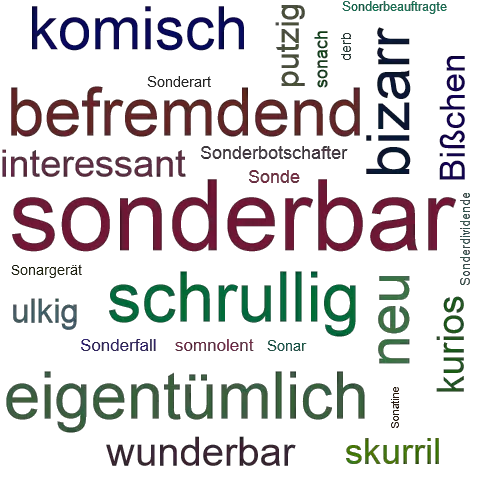 Ein anderes Wort für sonderbar - Synonym sonderbar