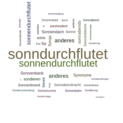 Ein anderes Wort für sonndurchflutet - Synonym sonndurchflutet