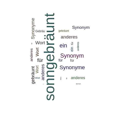 Ein anderes Wort für sonngebräunt - Synonym sonngebräunt