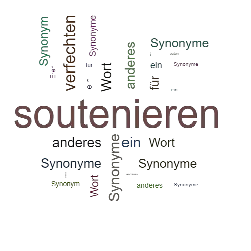 Ein anderes Wort für soutenieren - Synonym soutenieren