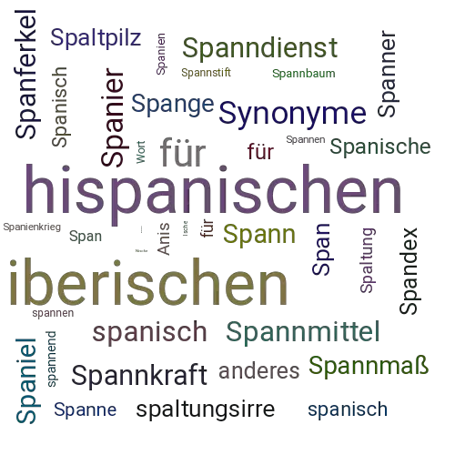 Ein anderes Wort für spanischen - Synonym spanischen