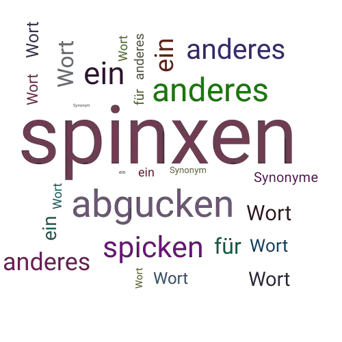 Ein anderes Wort für spinxen - Synonym spinxen
