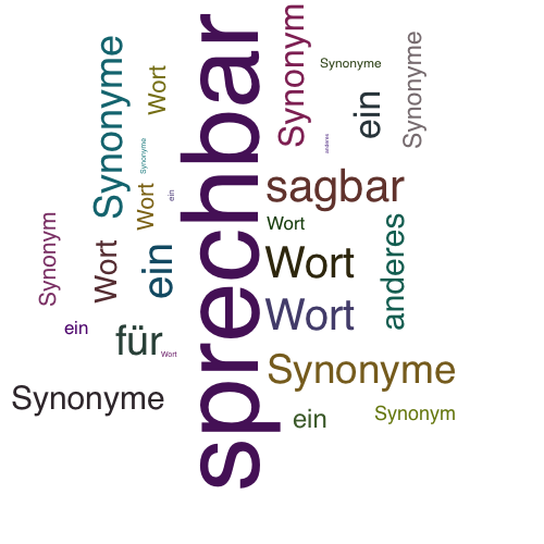 Ein anderes Wort für sprechbar - Synonym sprechbar