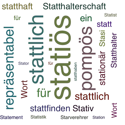 Ein anderes Wort für statiös - Synonym statiös