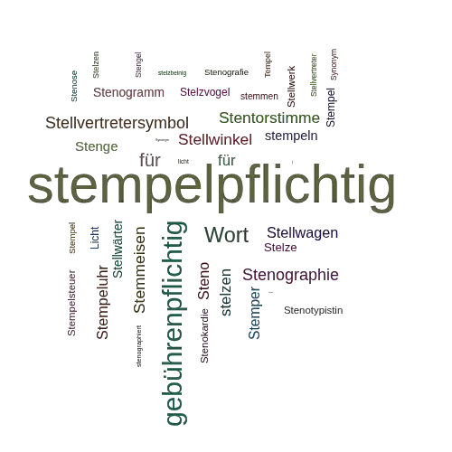 Ein anderes Wort für stempelpflichtig - Synonym stempelpflichtig